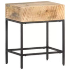 vidaXL Table d'appoint Marron Bois de manguier massif brut Petite Durable