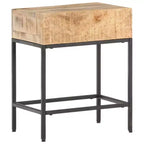 vidaXL Table d'appoint Marron Bois de manguier massif brut Petite Durable