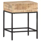 vidaXL Table d'appoint Marron Bois de manguier massif brut Petite Durable