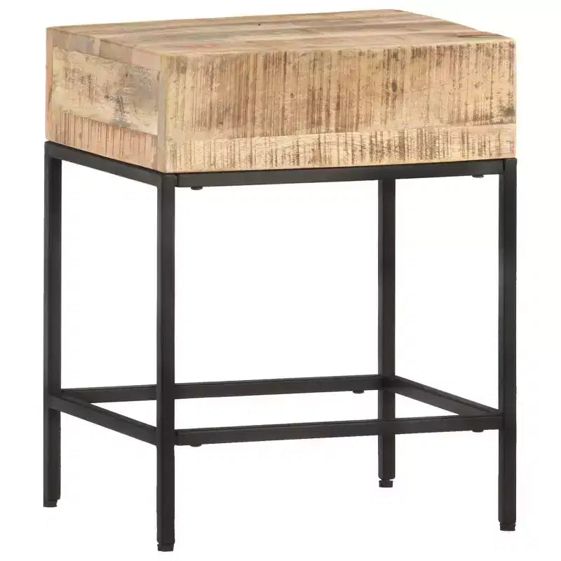 vidaXL Table d'appoint Marron Bois de manguier massif brut Petite Durable