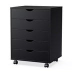 TUYOHW 5/7-Drawer Mobile File Cabinet,Modern Under-Desk Storage Organizer for Office and Home,Smooth & Noise-Free Natural Wooden Drawers