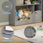 Étagère à livres pour enfants à 2 niveaux avec capteur de mouvement - Étagère à livres en bois, Organisateur de rangement de jouets, Présentoir à livres pour chambres d'enfants, salles de classe, salles de jeux