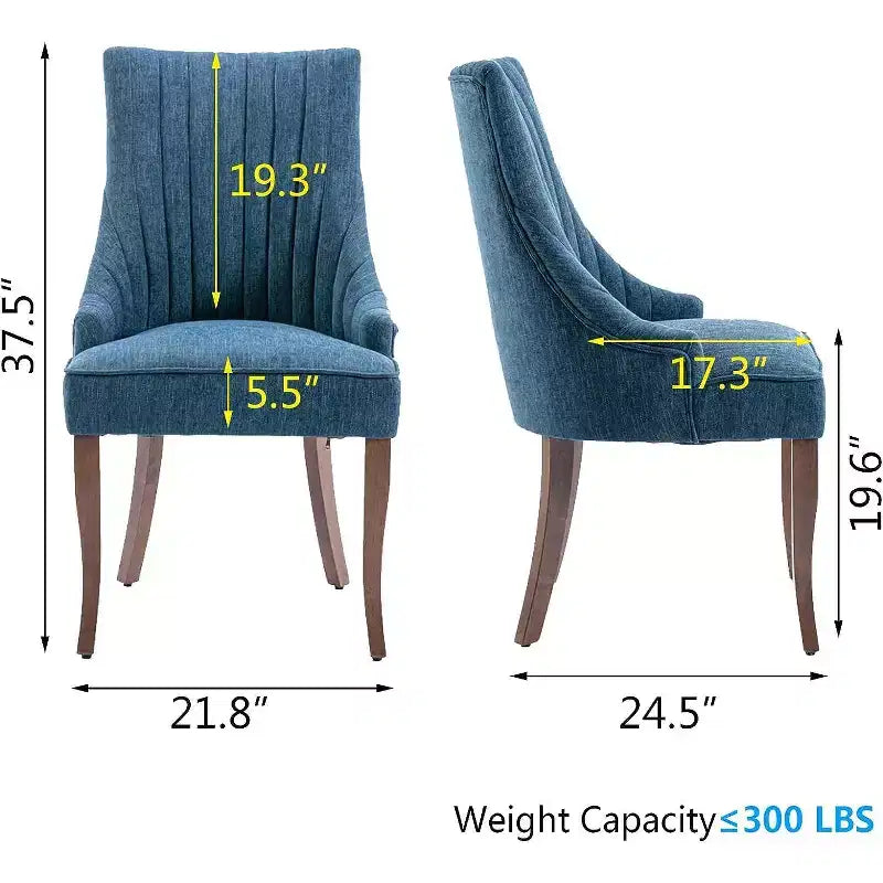 MAYEERTY Lot de 2 chaises plissées minimalistes, rembourrage doux, pieds en bois massif, usage domestique