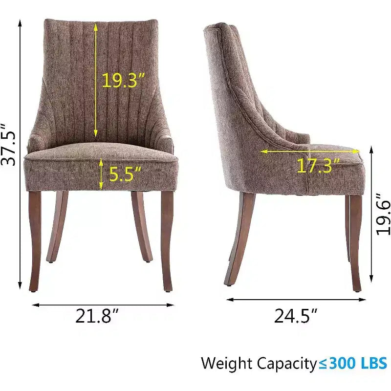 MAYEERTY Lot de 2 chaises plissées minimalistes, rembourrage doux, pieds en bois massif, usage domestique