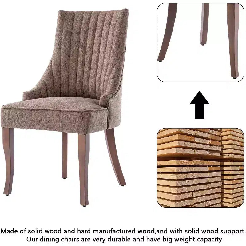 MAYEERTY Lot de 2 chaises plissées minimalistes, rembourrage doux, pieds en bois massif, usage domestique
