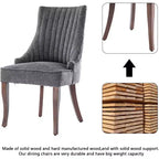MAYEERTY Lot de 2 chaises plissées minimalistes, rembourrage doux, pieds en bois massif, usage domestique