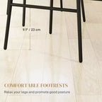 Tabourets de bar en rotin de 2, hauteur comptoir de 66 cm avec dossier, chaises de bar pour îlot de cuisine