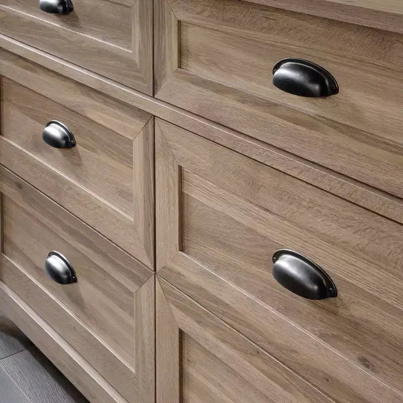 GDFStudio Marlow 52 Commode de chambre rustique en bois à 6 tiroirs