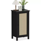 Modern Farmhouse Nightstand, 16 Inch Boho Bedside Table with Drawer, Wood Storage End Table with Sturdy Legs for Bedroom,Living Room