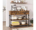 Petite console d'entrée avec 3 tiroirs, table de canapé étroite avec étagères de rangement pour salon, couloir, chambre à coucher
