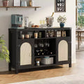 Farmhouse Sideboard Buffet with Wine Storage, Organizer Cabinet, and Coffee Bar Table for Kitchen, Dining Room, Living Room, or Entryway