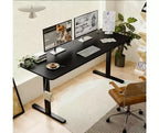 MAYEERTY Bureau debout électrique réglable en hauteur pour la maison et le bureau, Table d'ordinateur moderne de luxe, Bureau élévateur 55, Noir