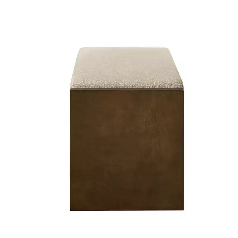 Banc d'appoint avec étagère à chaussures inférieure, banc rembourré, banc de bout de lit moderne et compact avec rangement