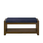 Banc d'appoint avec étagère à chaussures inférieure, banc rembourré, banc de bout de lit moderne et compact avec rangement