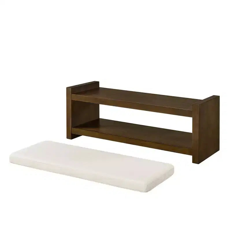Banc d'appoint avec étagère à chaussures inférieure, banc rembourré, banc de bout de lit moderne et compact avec rangement