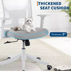 Chaise de bureau à dossier haut COZONY avec support lombaire réglable, chaise de bureau en maille avec accoudoirs relevables pour la maison ou le bureau