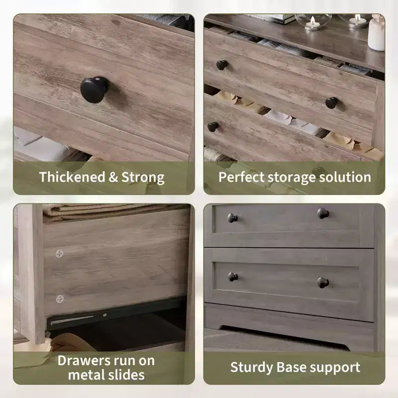 Commode 4 tiroirs pour chambre à coucher, commode en bois de 80 cm de large avec station de recharge, table de chevet étroite, organisateur de rangement pour vêtements