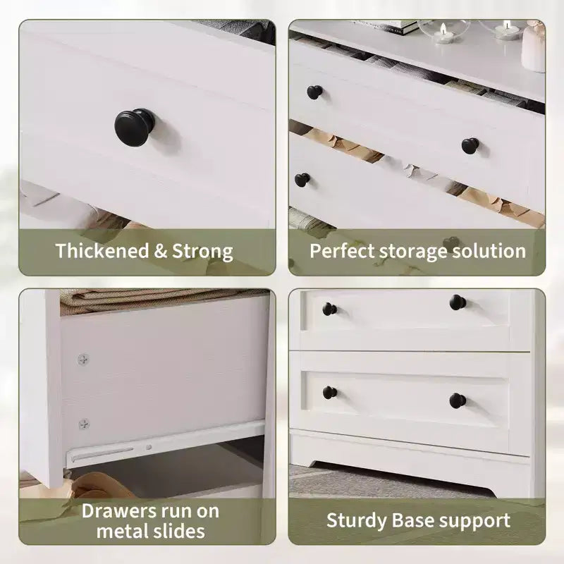 Commode 4 tiroirs pour chambre à coucher, commode en bois de 80 cm de large avec station de recharge, table de chevet étroite, organisateur de rangement pour vêtements