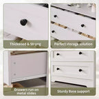 Commode 4 tiroirs pour chambre à coucher, commode en bois de 80 cm de large avec station de recharge, table de chevet étroite, organisateur de rangement pour vêtements