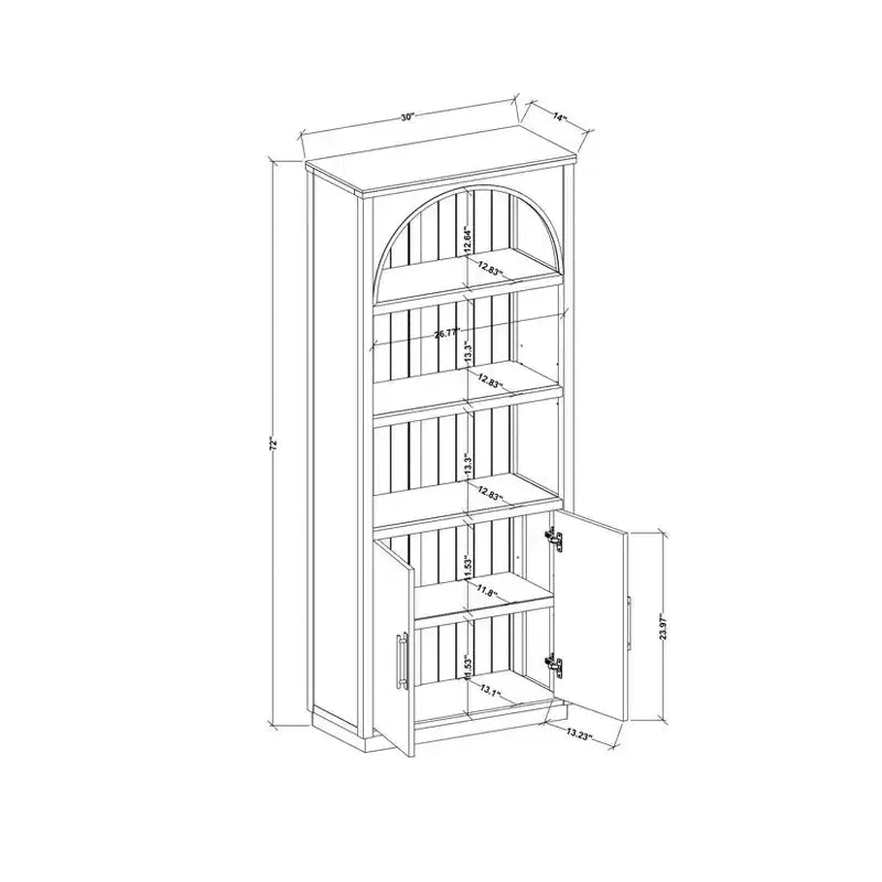 Étagère arche avec portes - Hearth & Hand avec Magnolia