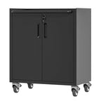 Armoire de rangement en acier roulante VIYET 31 - Armoire métallique robuste verrouillable avec étagère réglable et roulettes silencieuses pour garage et bureau à domicile
