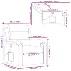 vidaXL Fauteuil de massage inclinable Tissu gris clair