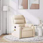 vidaXL Fauteuil de massage inclinable Tissu gris clair