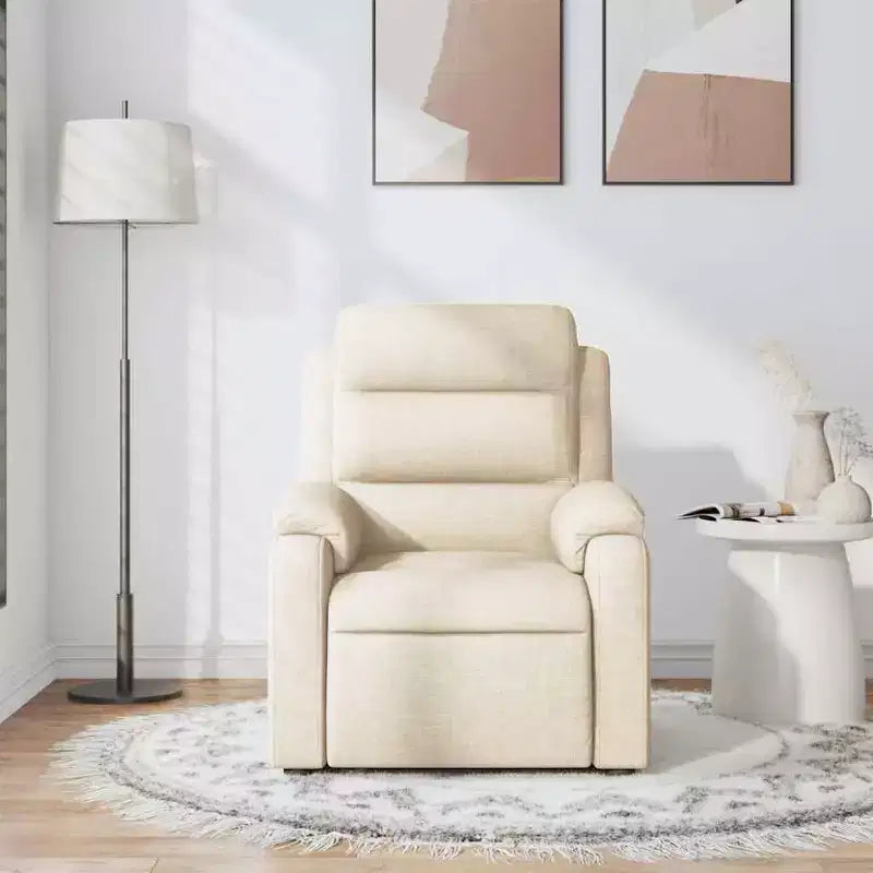 vidaXL Fauteuil de massage inclinable Tissu gris clair