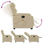 vidaXL Fauteuil de massage inclinable Tissu gris clair