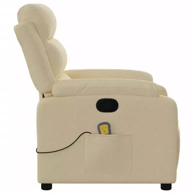 vidaXL Fauteuil de massage inclinable Tissu gris clair