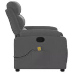 vidaXL Fauteuil de massage inclinable Tissu gris clair
