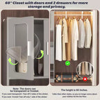 Système de rangement Besiost 20-60 avec porte d'armoire Visualize et tiroirs en bois