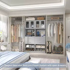 Système de rangement Besiost 20-60 avec porte d'armoire Visualize et tiroirs en bois