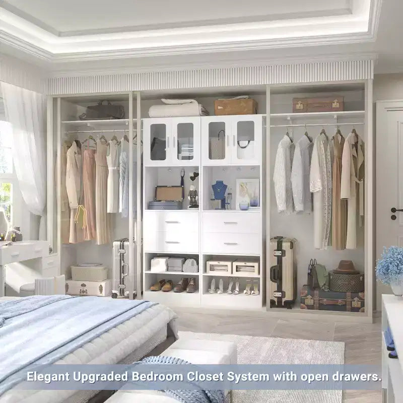Système de rangement Besiost 20-60 avec porte d'armoire Visualize et tiroirs en bois