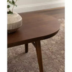 Table basse ovale en bois Kate et Laurel Conan, 38x20x17, marron noyer