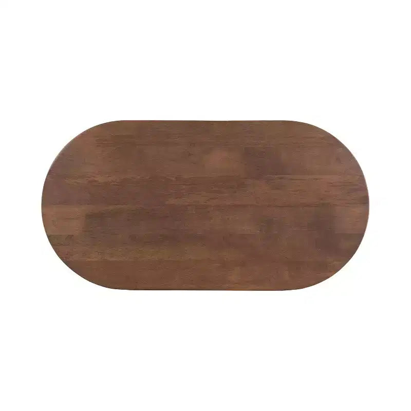 Table basse ovale en bois Kate et Laurel Conan, 38x20x17, marron noyer