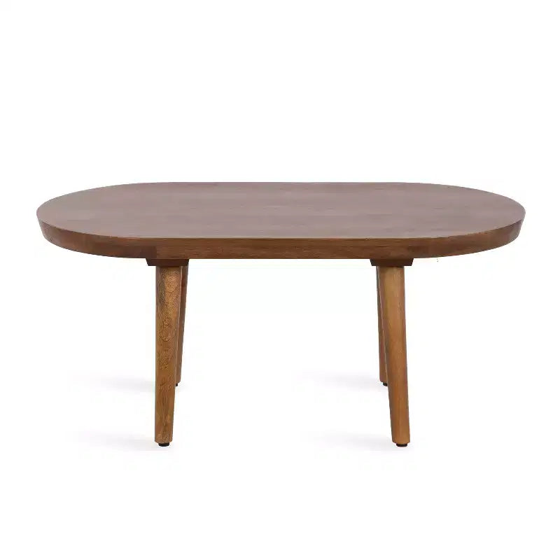 Table basse ovale en bois Kate et Laurel Conan, 38x20x17, marron noyer