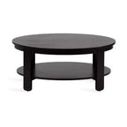 Table basse ovale en bois Foxford de Kate et Laurel, 38x24x18, noire