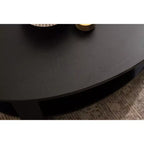 Table basse ovale en bois Foxford de Kate et Laurel, 38x24x18, noire