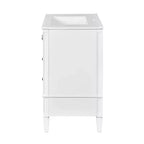 Meuble-lavabo de salle de bain 30 po avec tiroirs, Meuble de rangement de salle de bain avec lavabo simple