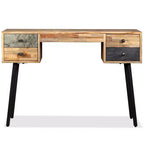 vidaXL Bureau en teck massif recyclé 110x50x76 cm