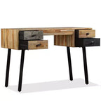 vidaXL Bureau en teck massif recyclé 110x50x76 cm