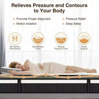 Matelas King Size, 35,5 cm d'épaisseur, mousse à mémoire de forme rafraîchissante et ressorts ensachés hybrides, matelas King en boîte, certifié CertiPUR-US