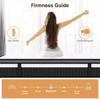 Matelas King Size, 35,5 cm d'épaisseur, mousse à mémoire de forme rafraîchissante et ressorts ensachés hybrides, matelas King en boîte, certifié CertiPUR-US