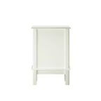 Table de chevet moderne Table d'appoint de chevet Table d'appoint de canapé Table d'appoint avec 2 tiroirs, Blanc crème - ModernLuxe