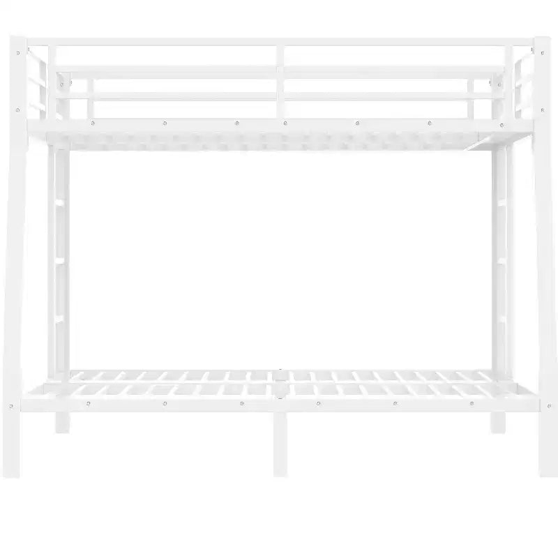 Lit superposé en métal Full XL au-dessus d'un lit Queen pour adolescents et adultesÉconomie d'espace/Bruit réduit/Sommier tapissier non requis