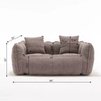 Pouf TUYOHW pour 2 personnes, canapé de sol en mousse haute résilience pour un confort spacieux, siège confortable pour le salon et les espaces partagés
