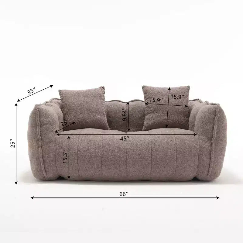 Pouf TUYOHW pour 2 personnes, canapé de sol en mousse haute résilience pour un confort spacieux, siège confortable pour le salon et les espaces partagés