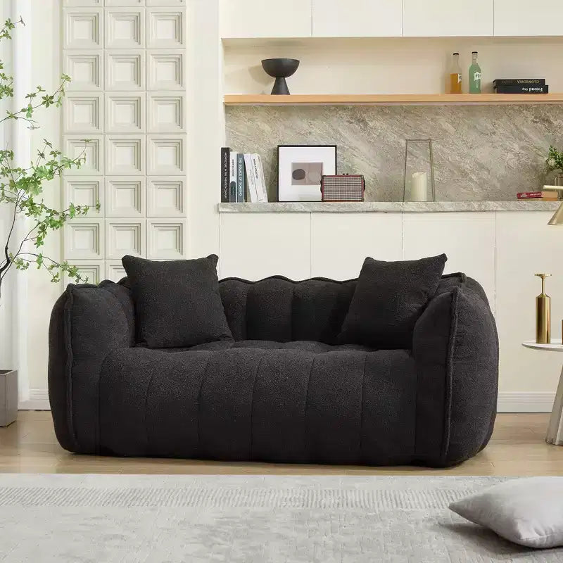Pouf TUYOHW pour 2 personnes, canapé de sol en mousse haute résilience pour un confort spacieux, siège confortable pour le salon et les espaces partagés