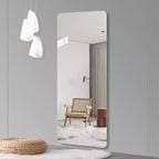 TUYOHW Modern Full Length Body Mirror for Bedroom,Dressing Room,Explosion-proof Standing Full Wall Mirror with Round Corner,59.05